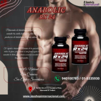 ANABOLIC RX 24 AUMENTA TUS NIVELES HORMONALES - SEXSHOP PLAZA NORTE.